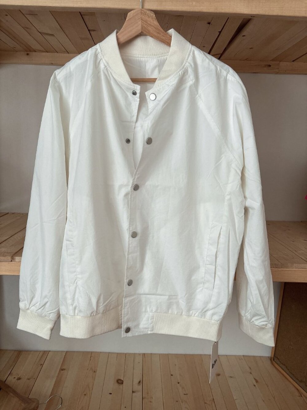 New Lee Cooper White Bomber Jacket – Size Small